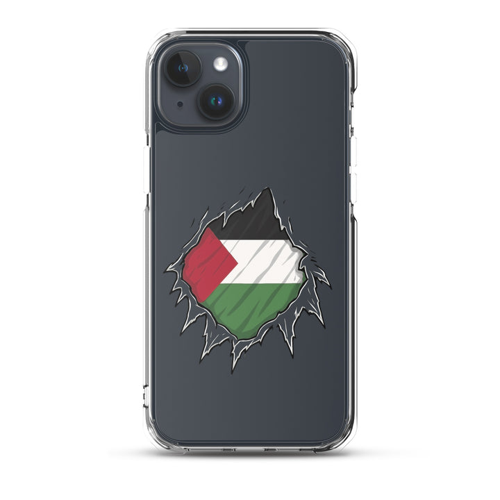 Palestine Hero - Clear Case for iPhone®, iPhone iPhone 15 Plus Case On Phone