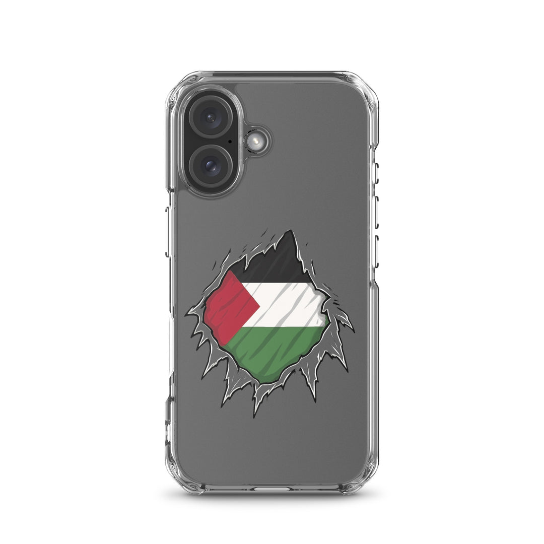 Palestine Hero - Clear Case for iPhone®, iPhone iPhone 16 Case On Phone