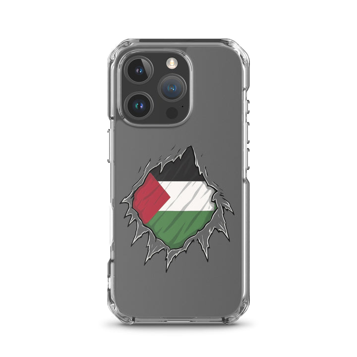 Palestine Hero - Clear Case for iPhone®, iPhone iPhone 16 Pro Case On Phone