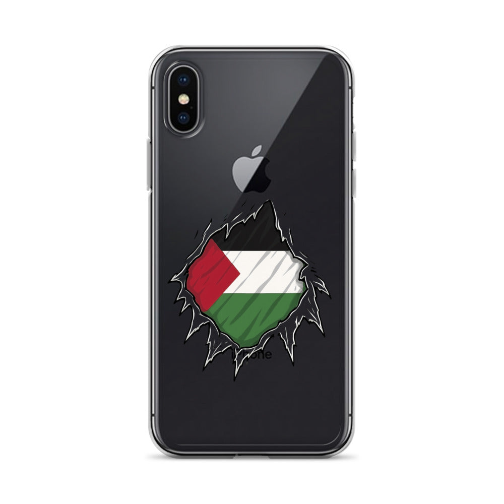 Palestine Hero - Clear Case for iPhone®, iPhone iPhone X Xs Case On Phone