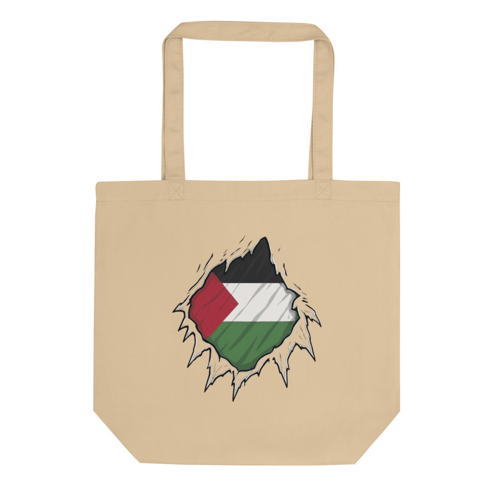 Palestine Hero - Eco Tote Bag, Eco Tote Bag Oyster
