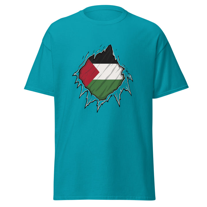 Palestine Hero - Men’s Classic Tee, Tropical Blue