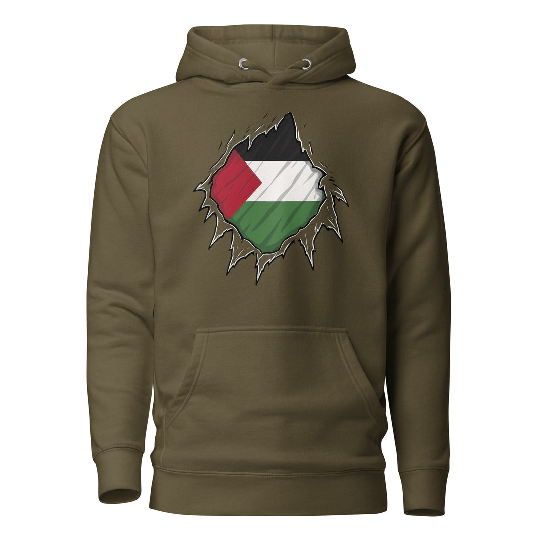 Palestine Hero - Men’s Hoodie, Military Green