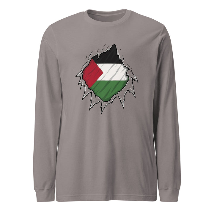 Palestine Hero - Men’s Long Sleeve Tee, Storm