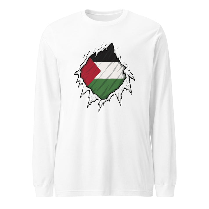 Palestine Hero - Men’s Long Sleeve Tee, White