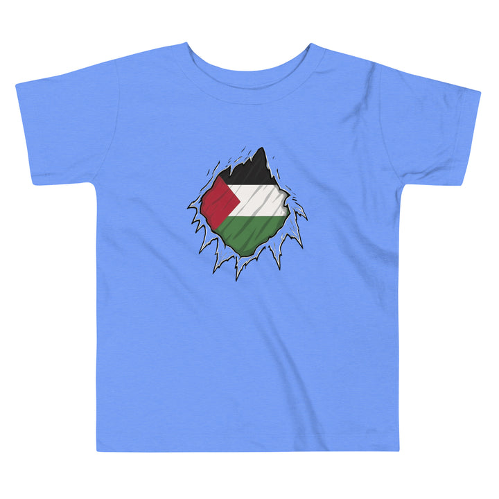 Palestine Hero - Toddler Short Sleeve Tee, Heather Columbia Blue