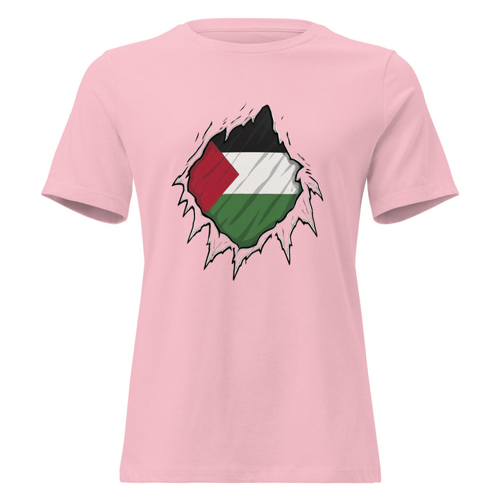 Palestine Hero - Women’s Relaxed T-Shirt, Womens Relaxed T Shirt Pink