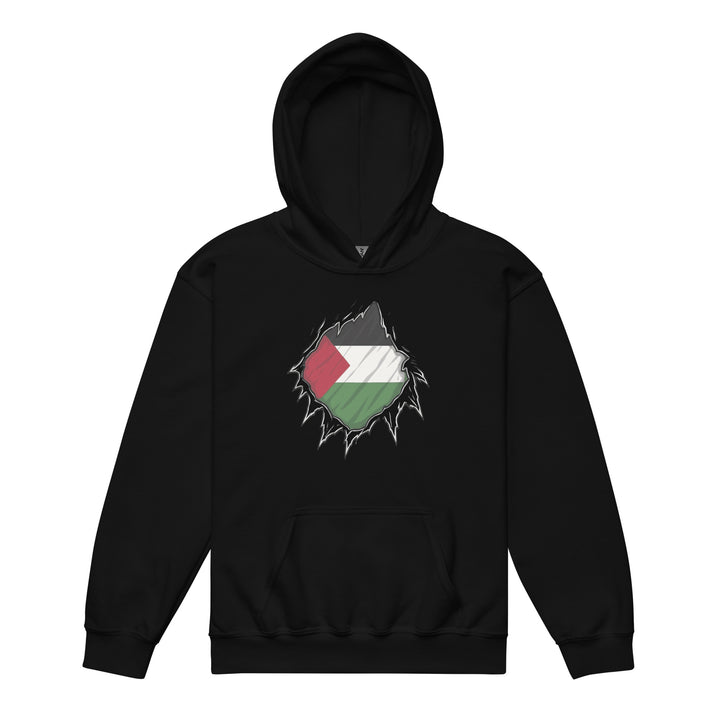 Palestine Hero - Youth heavy blend hoodie, Black
