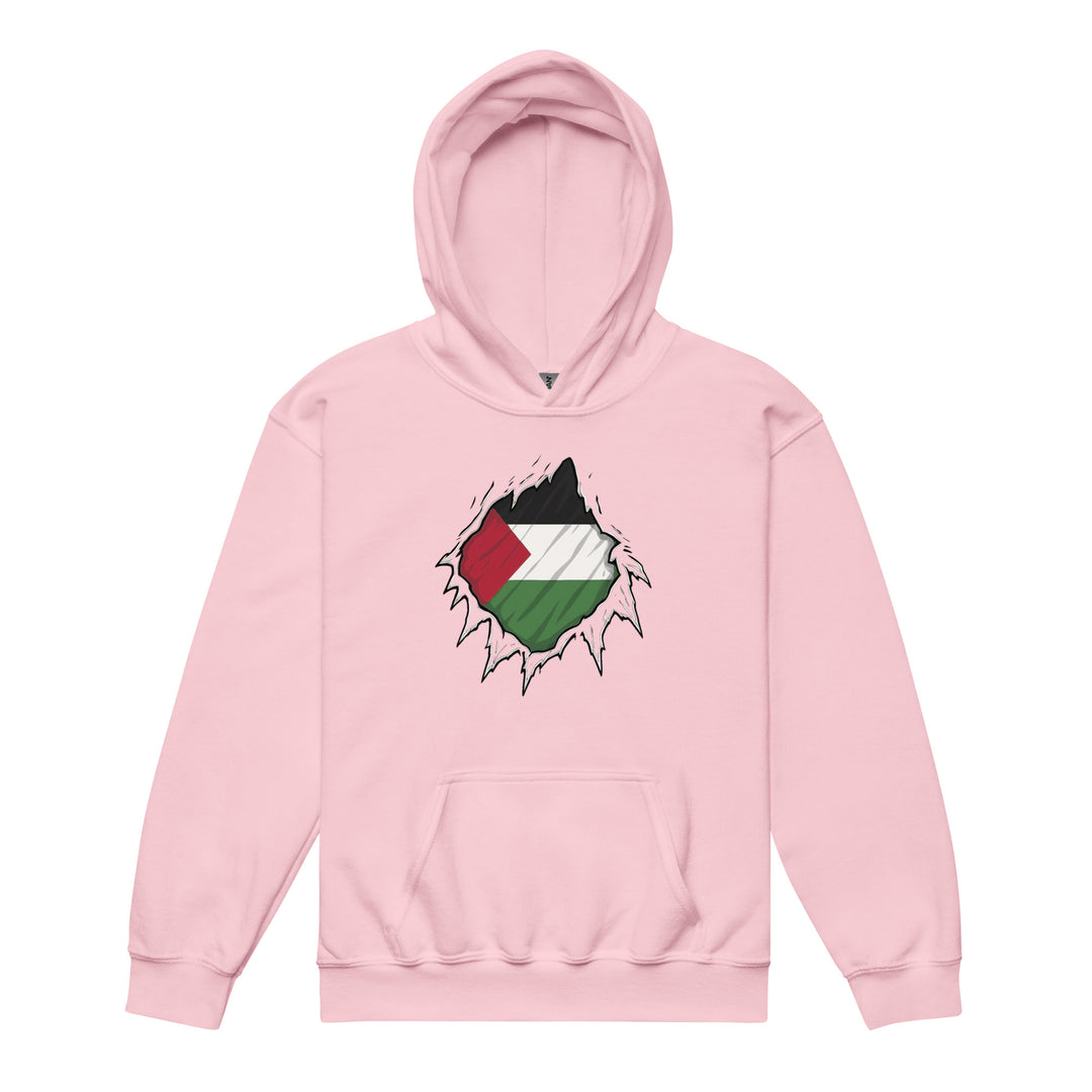 Palestine Hero - Youth heavy blend hoodie, Light Pink