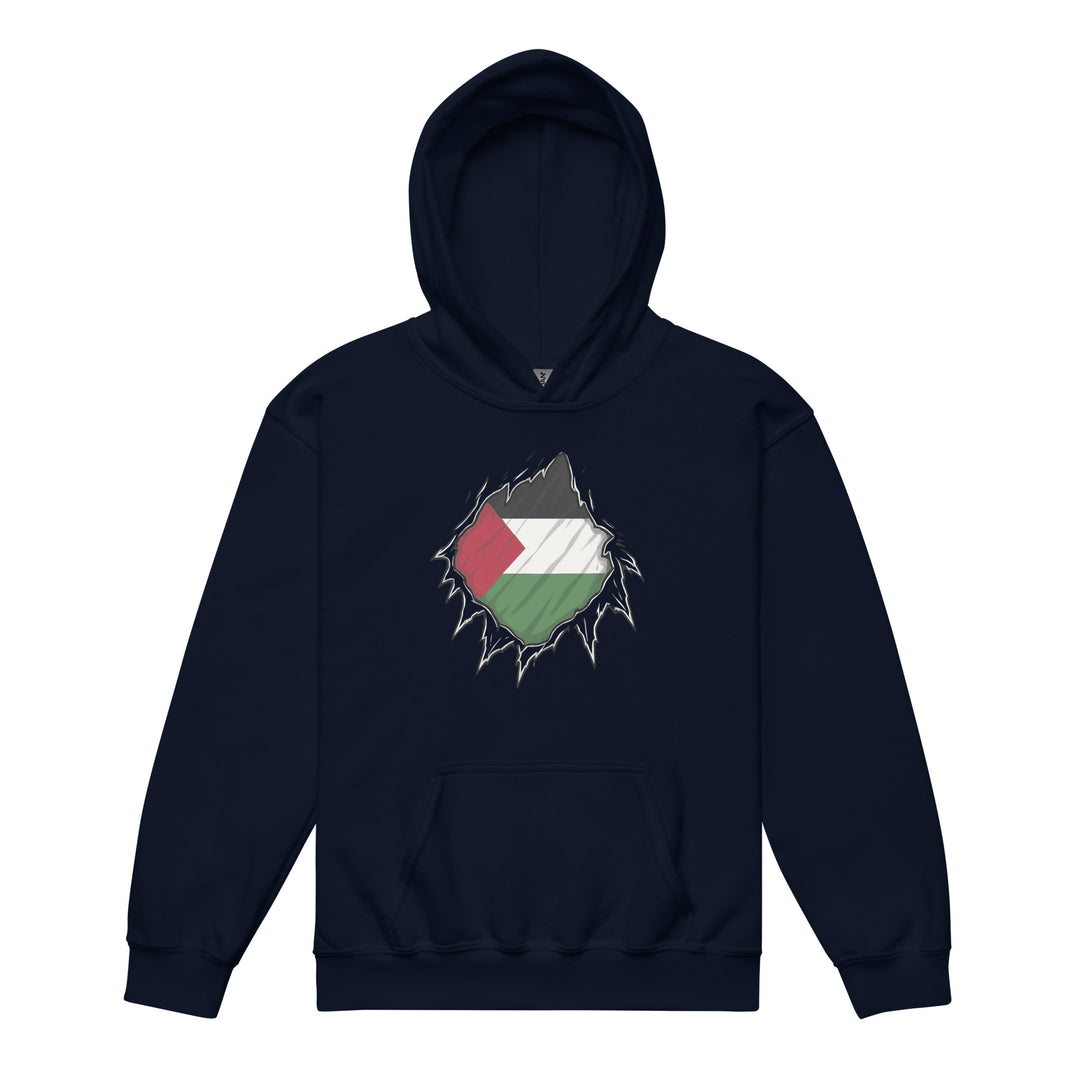 Palestine Hero - Youth heavy blend hoodie, Navy