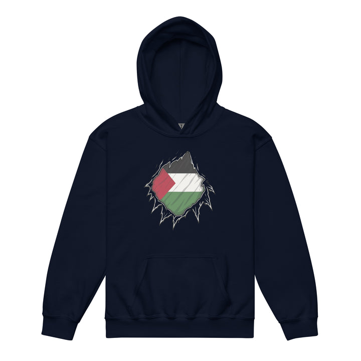 Palestine Hero - Youth heavy blend hoodie, Navy