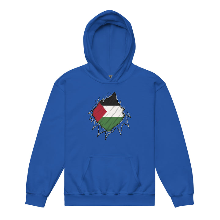 Palestine Hero - Youth heavy blend hoodie, Royal