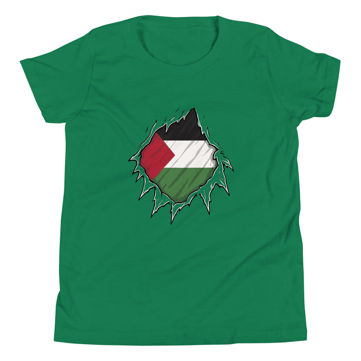 Palestine Hero - Youth Short Sleeve T-Shirt, Kelly