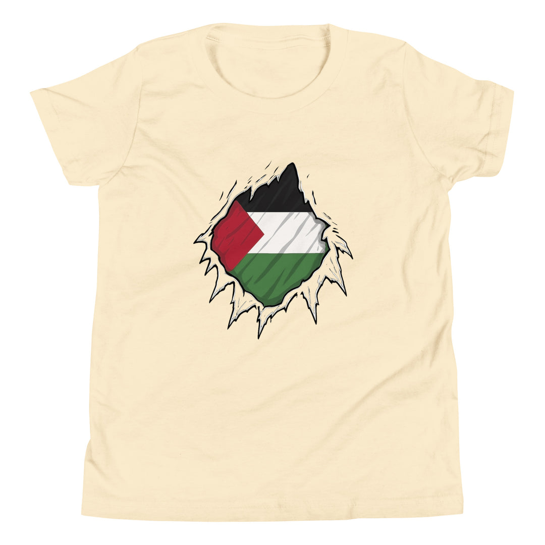 Palestine Hero - Youth Short Sleeve T-Shirt, Natural