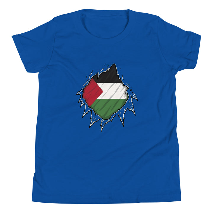 Palestine Hero - Youth Short Sleeve T-Shirt, True Royal