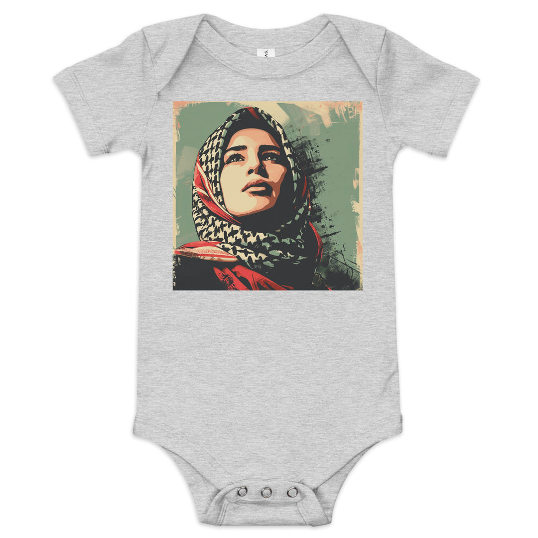 Palestine Hope - Baby Short Sleeve One Piece, Heather