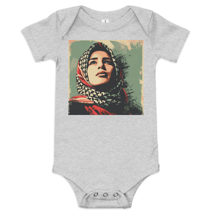 Palestine Hope - Baby Short Sleeve One Piece, Heather