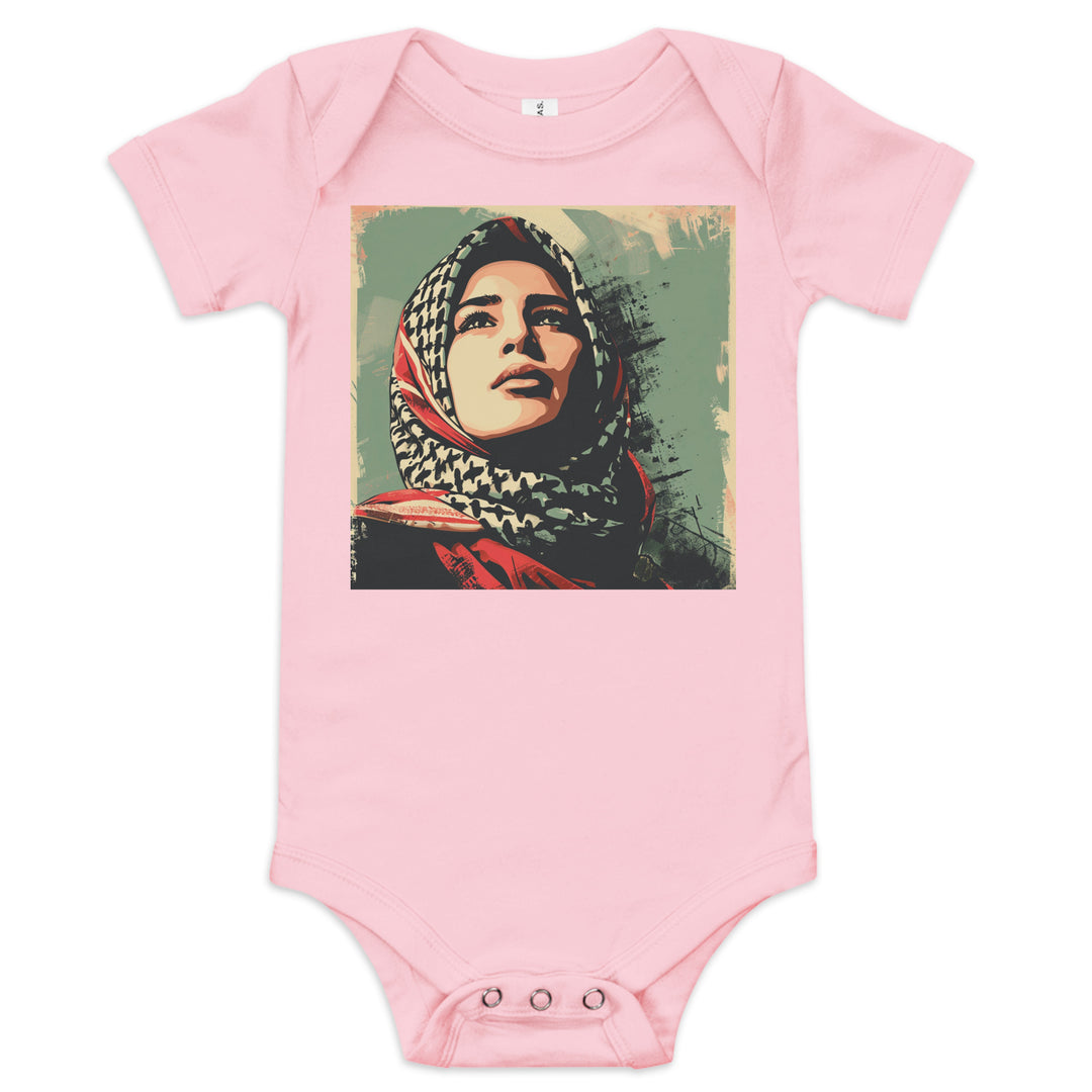 Palestine Hope - Baby Short Sleeve One Piece, Pink