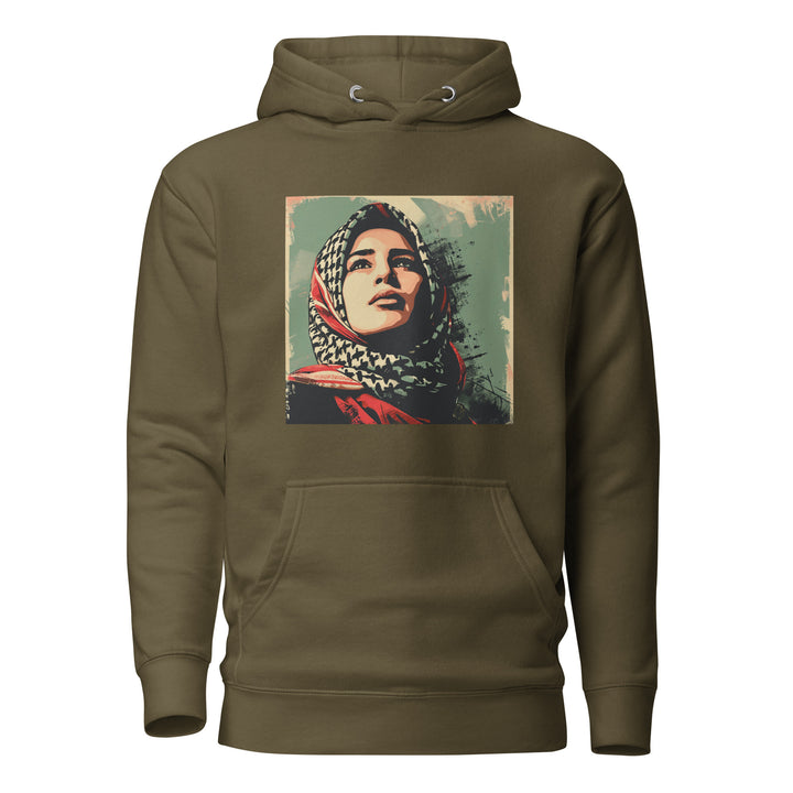 Palestine Hope - Men’s Hoodie, Military Green