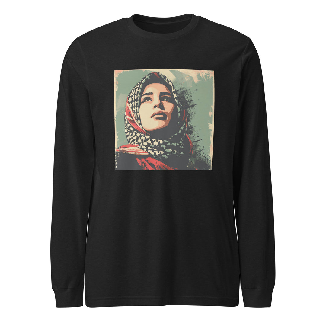 Palestine Hope - Men’s Long Sleeve Shirt, Black Heather