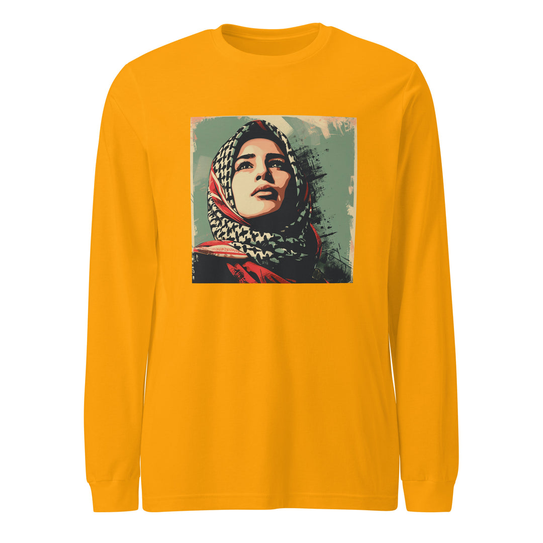 Palestine Hope - Men’s Long Sleeve Shirt, Gold