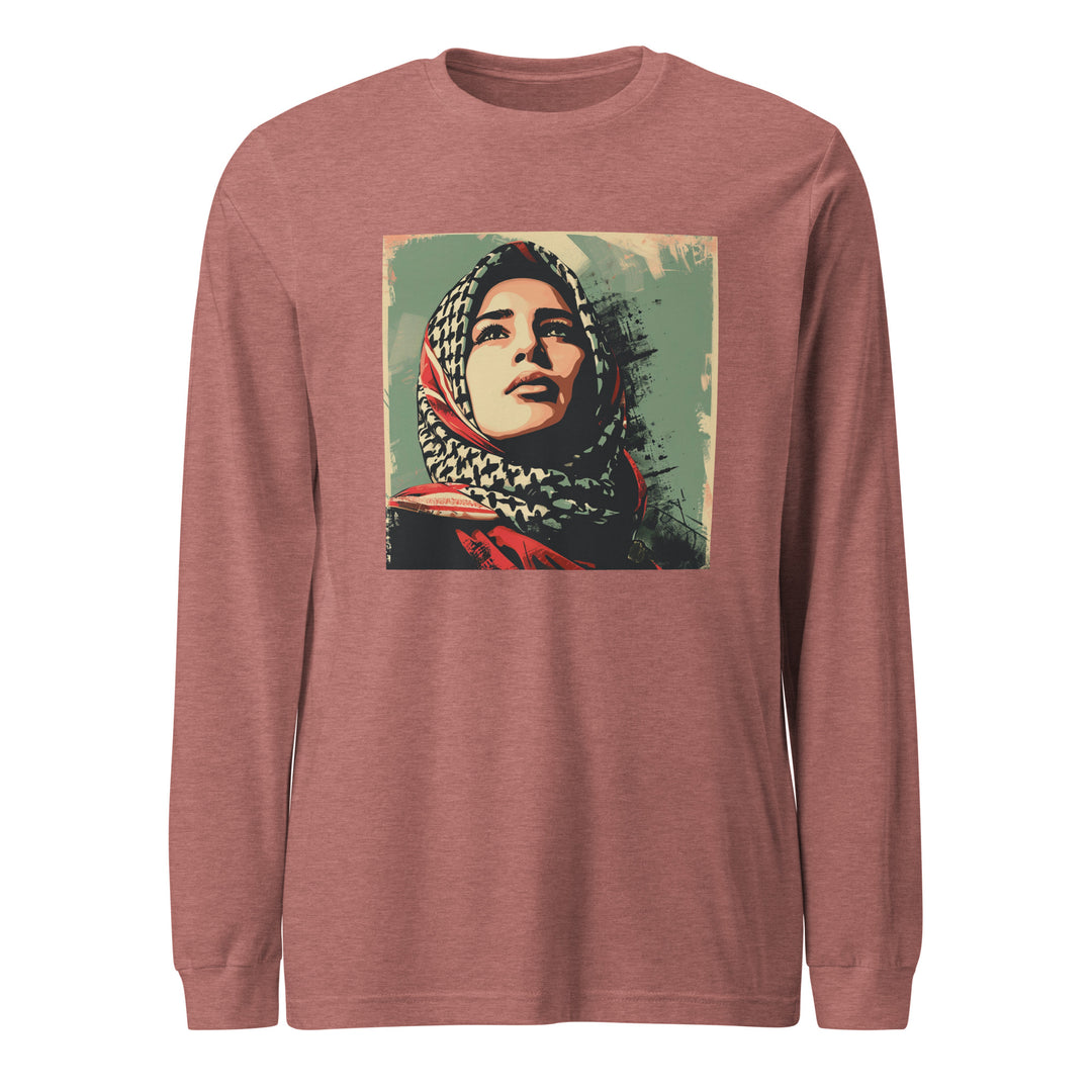 Palestine Hope - Men’s Long Sleeve Shirt, Heather Mauve