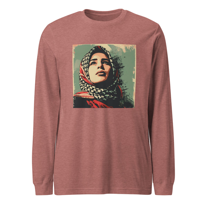 Palestine Hope - Men’s Long Sleeve Shirt, Heather Mauve