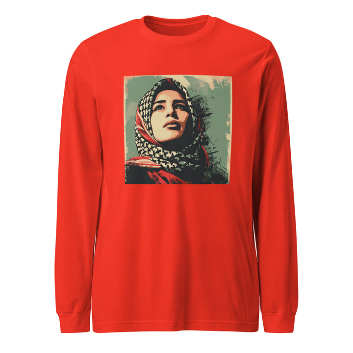 Palestine Hope - Men’s Long Sleeve Shirt, Poppy