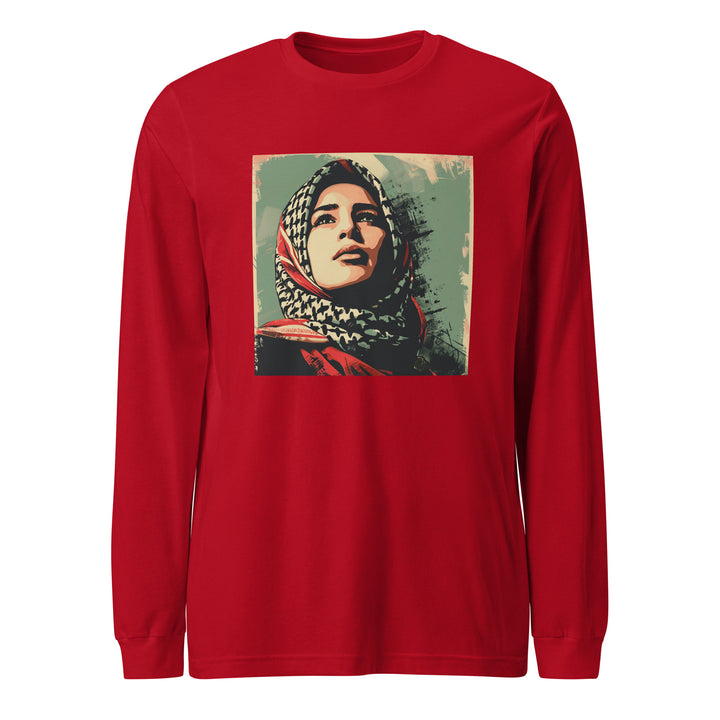 Palestine Hope - Men’s Long Sleeve Shirt, Red