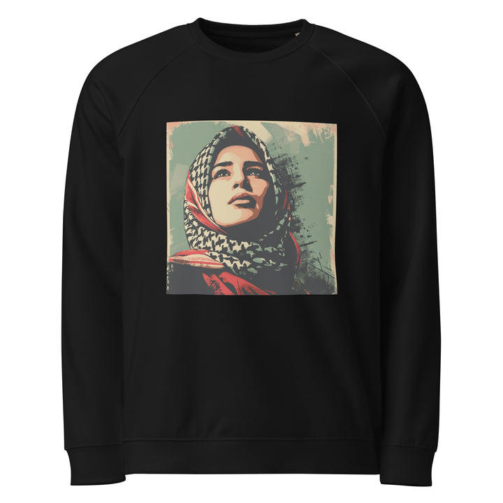 Palestine Hope - Men’s Organic Raglan Sweatshirt, Black