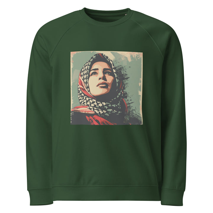 Palestine Hope - Men’s Organic Raglan Sweatshirt, Green
