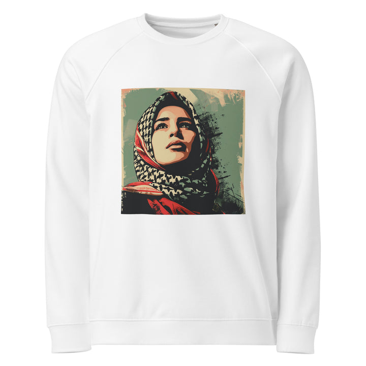 Palestine Hope - Men’s Organic Raglan Sweatshirt, White