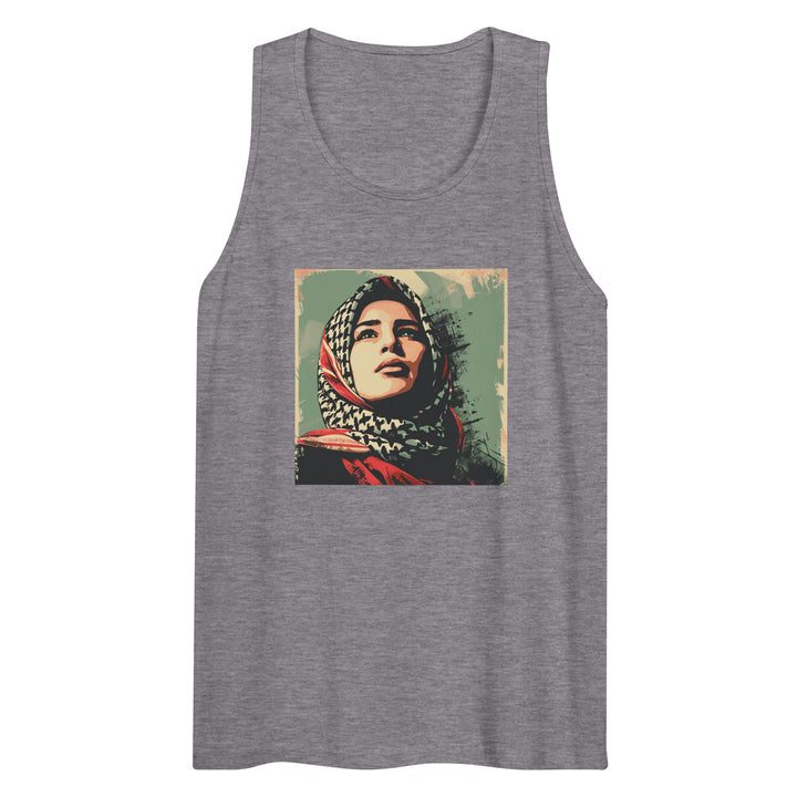 Palestine Hope - Men’s Premium Tank Top, Mens Premium Tank Top Athletic Heather