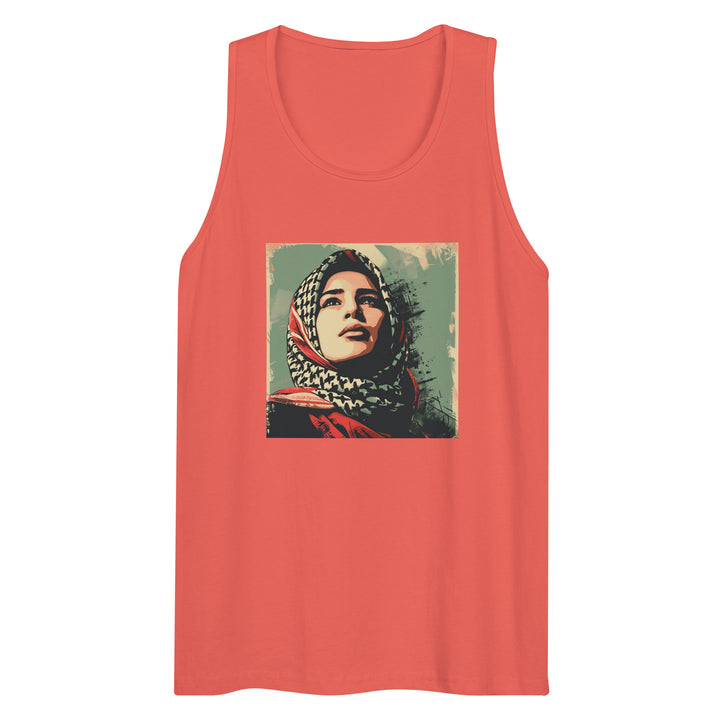 Palestine Hope - Men’s Premium Tank Top, Mens Premium Tank Top Coral