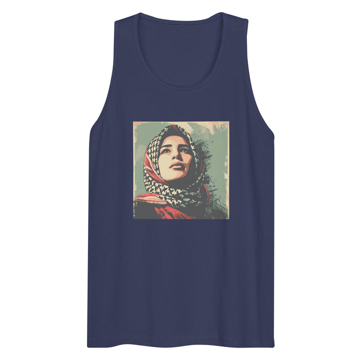 Palestine Hope - Men’s Premium Tank Top, Mens Premium Tank Top Harbor Blue