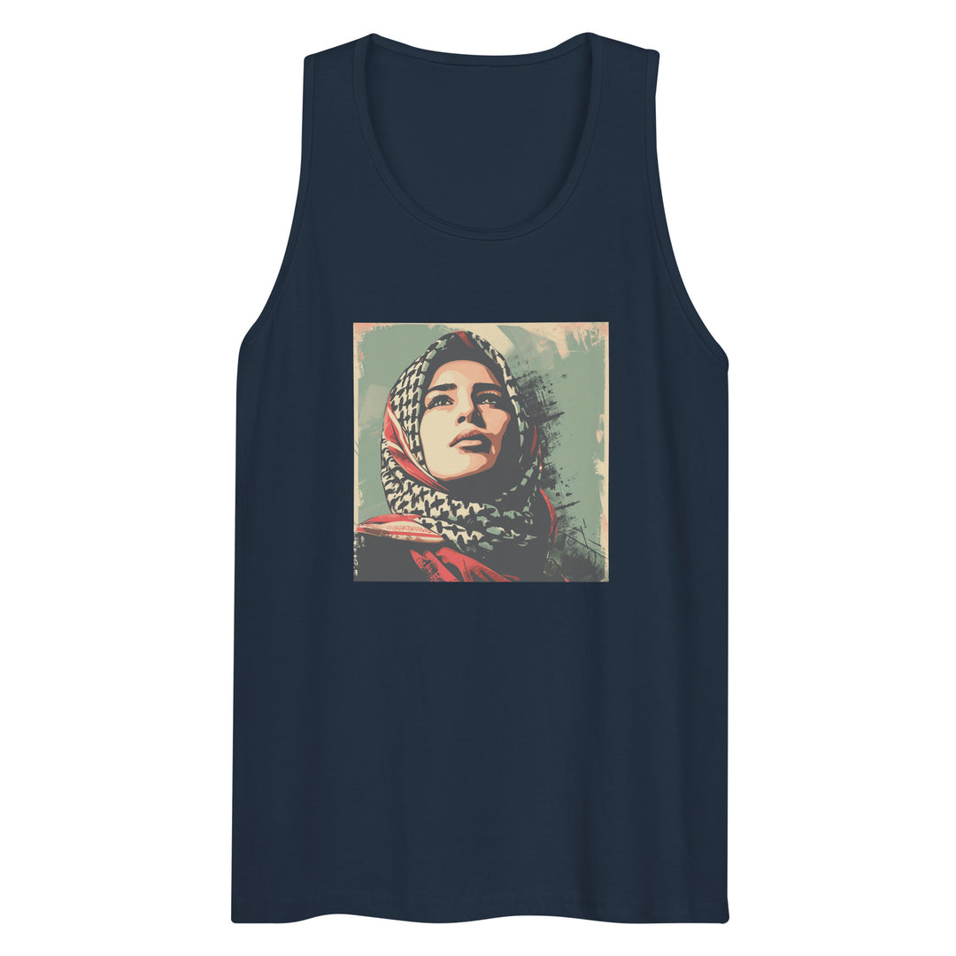 Palestine Hope - Men’s Premium Tank Top, Mens Premium Tank Top Navy