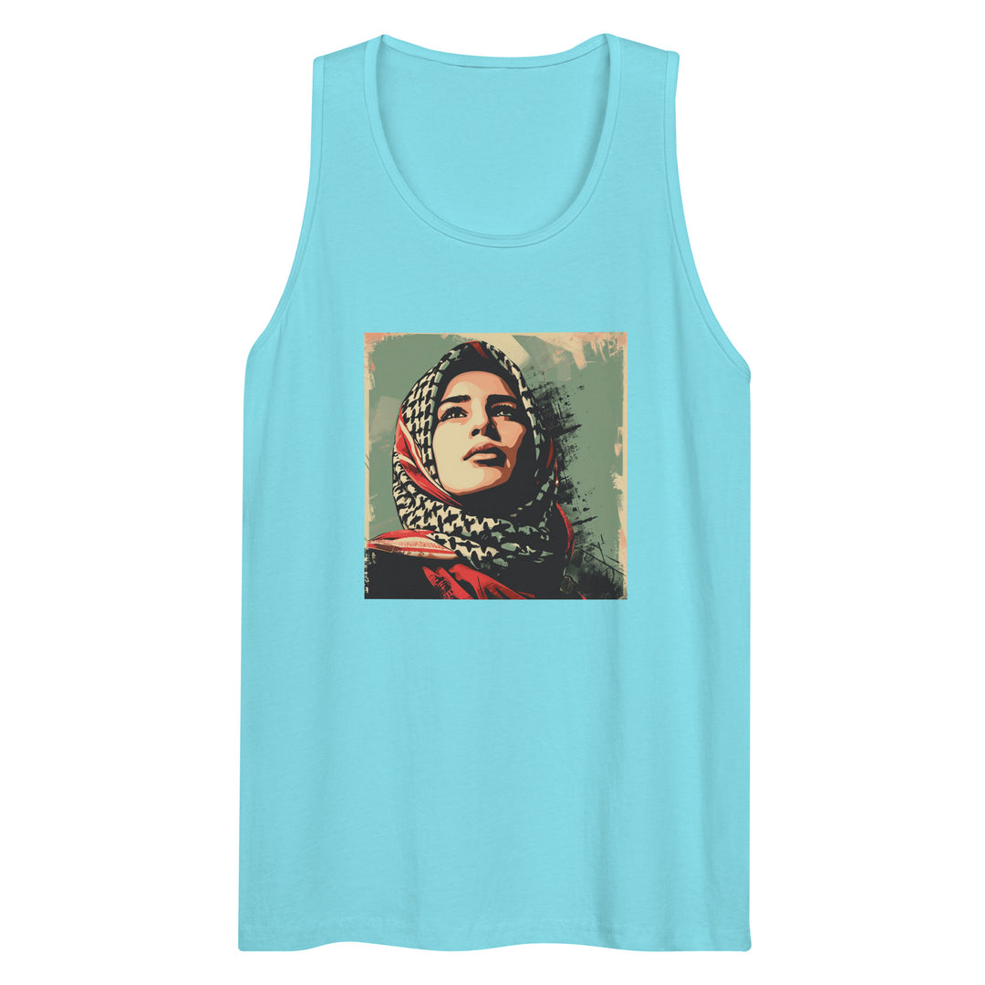 Palestine Hope - Men’s Premium Tank Top, Mens Premium Tank Top Pacific Blue