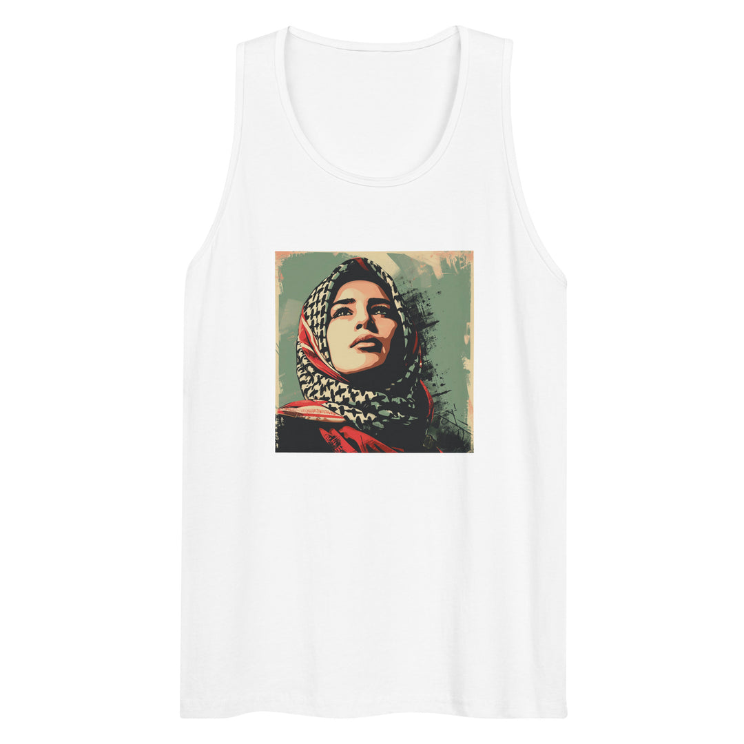 Palestine Hope - Men’s Premium Tank Top, Mens Premium Tank Top White