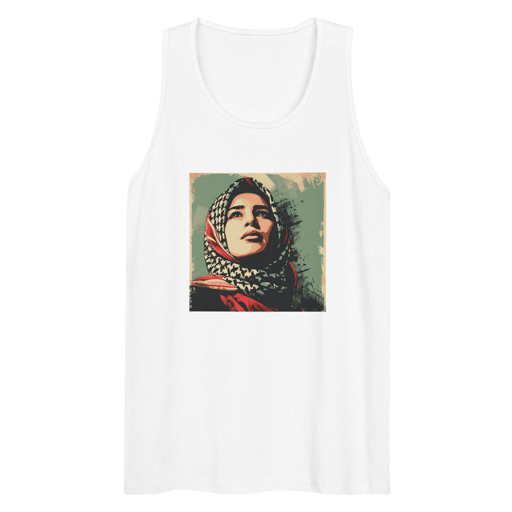 Palestine Hope - Men’s Premium Tank Top, Mens Premium Tank Top White
