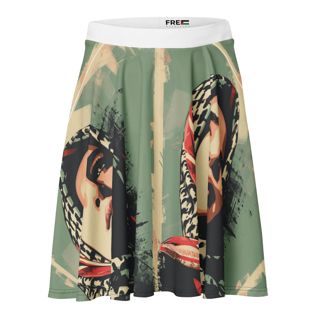 Palestine Hope - Skater Skirt, Skater Skirt White