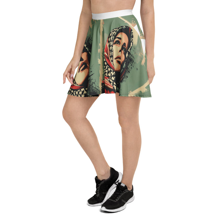 Palestine Hope - Skater Skirt, Skater Skirt White