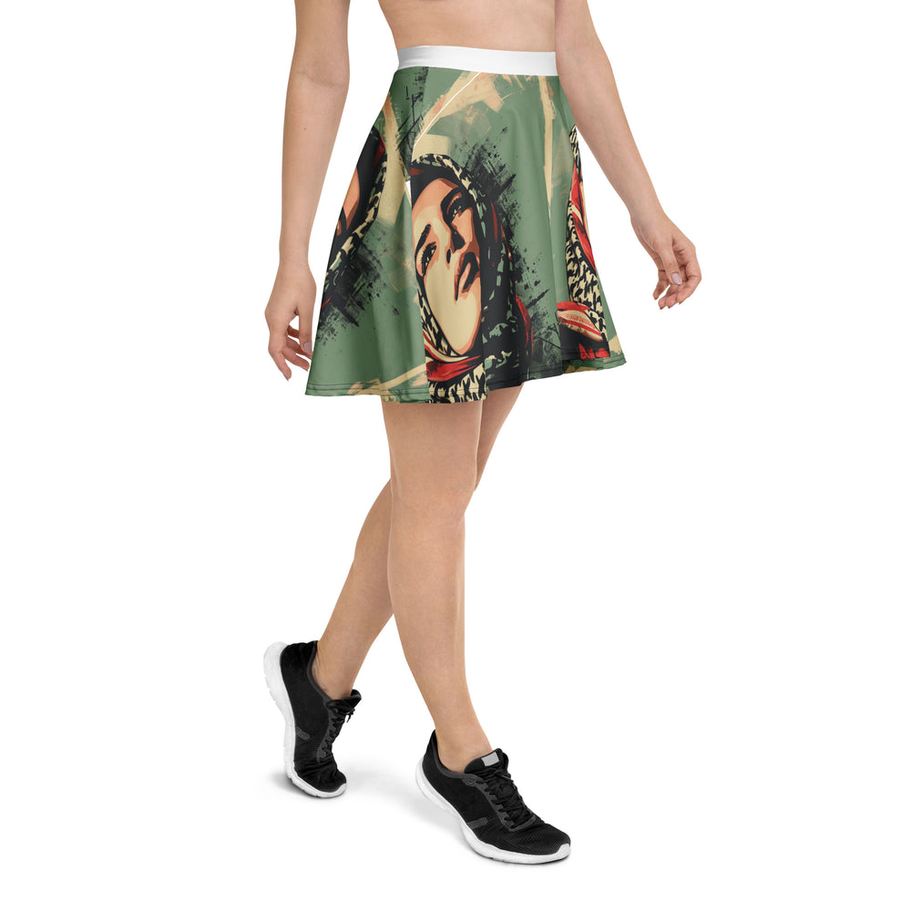 Palestine Hope - Skater Skirt, Skater Skirt White