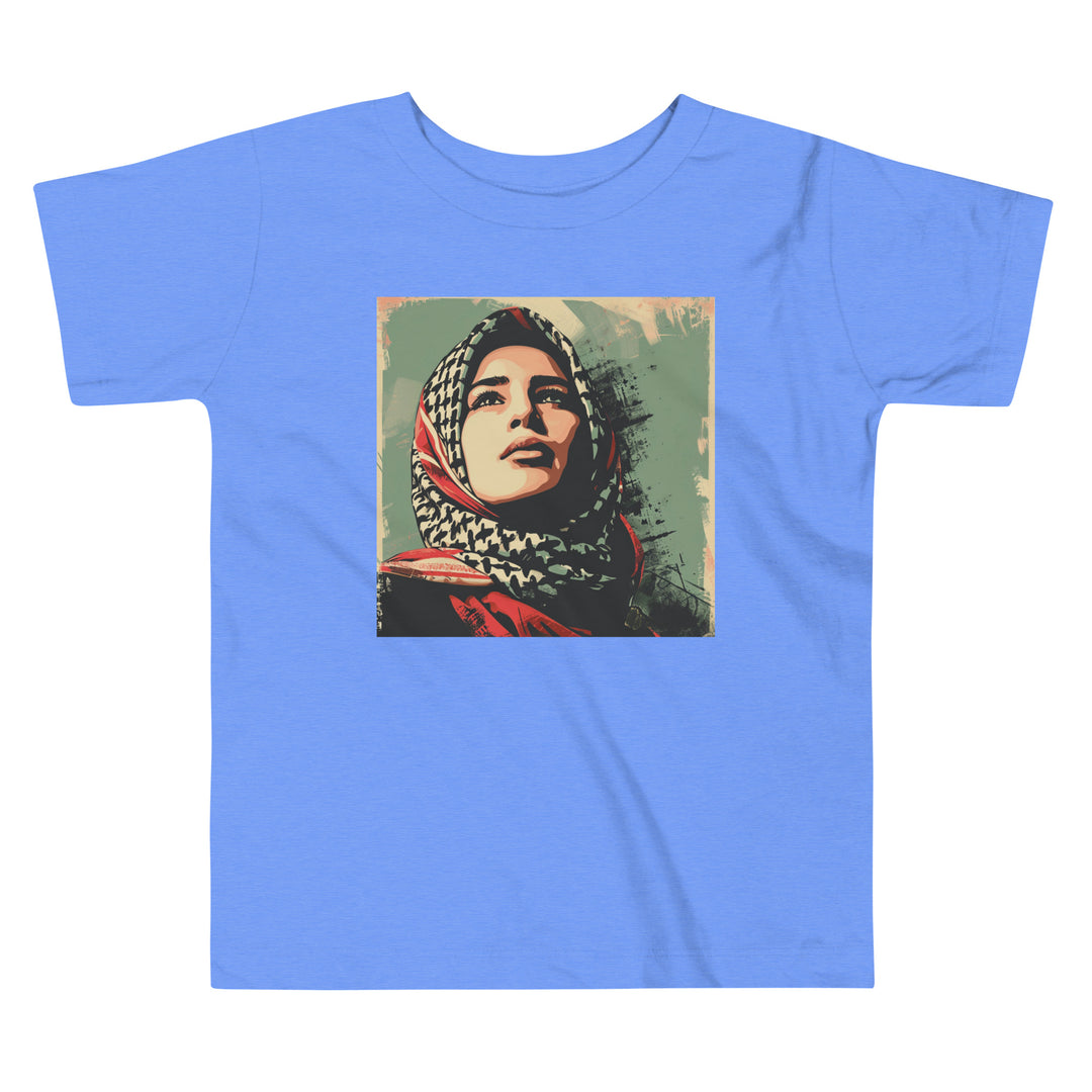 Palestine Hope - Toddler Short Sleeve Tee, Heather Columbia Blue