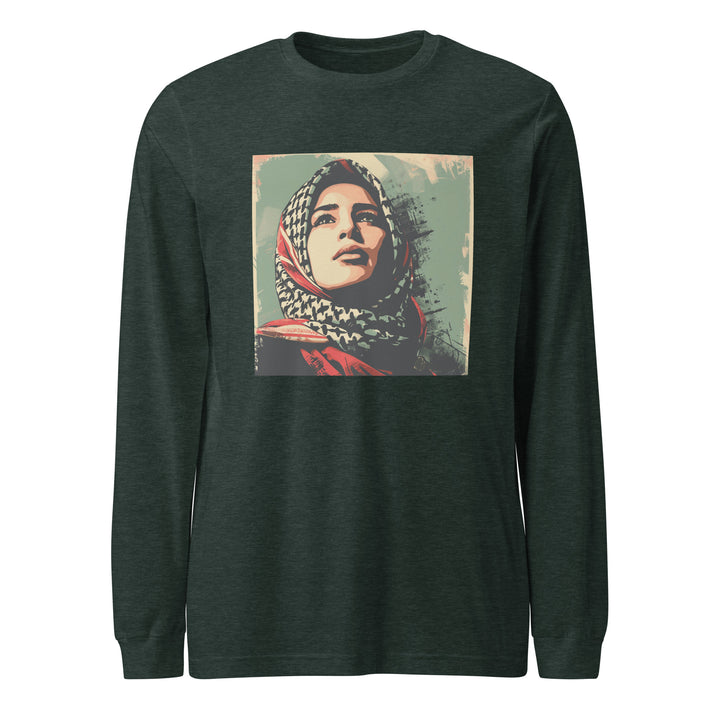 Palestine Hope - Women’s Long Sleeve Tee, Heather Forest