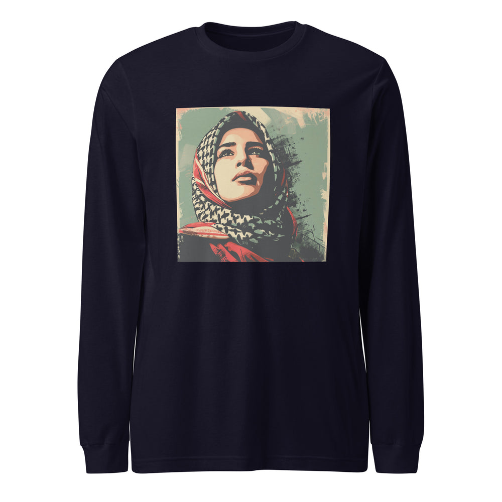 Palestine Hope - Women’s Long Sleeve Tee, Navy