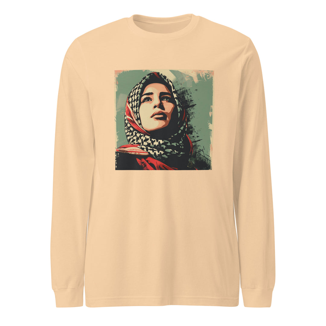 Palestine Hope - Women’s Long Sleeve Tee, Sand Dune