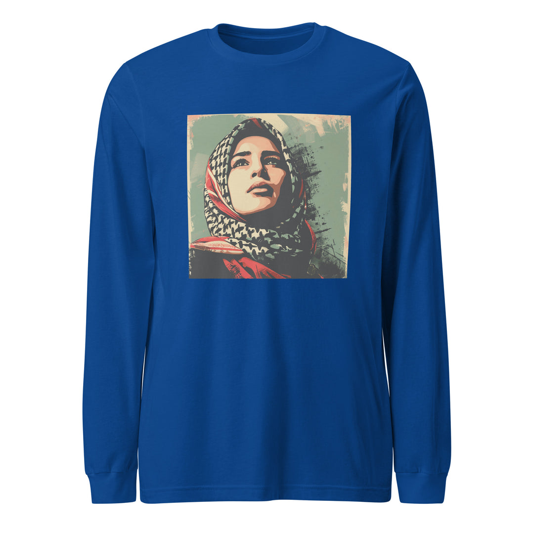 Palestine Hope - Women’s Long Sleeve Tee, True Royal