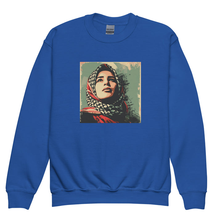 Palestine Hope - Youth Crewneck Sweatshirt, Royal