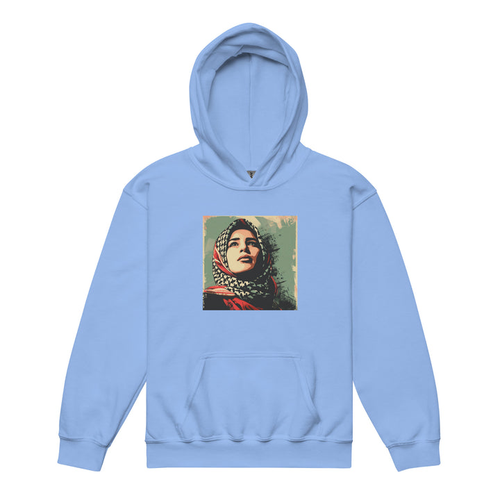 Palestine Hope - Youth Heavy Blend Hoodie, Carolina Blue
