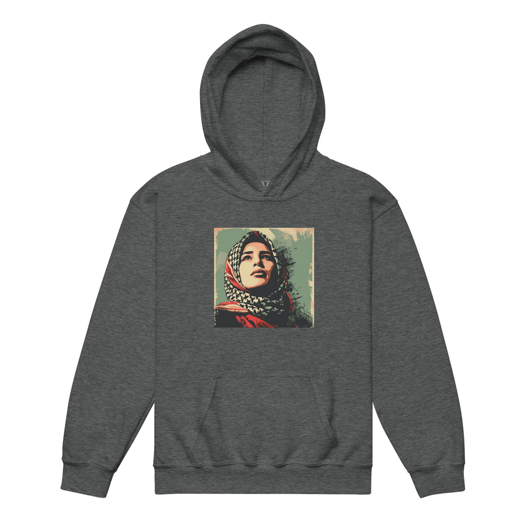 Palestine Hope - Youth Heavy Blend Hoodie, Dark Heather